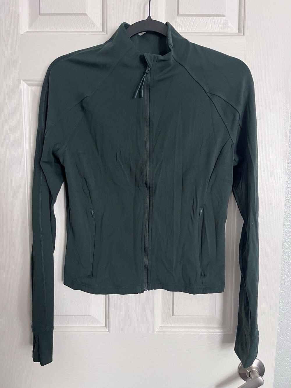 NEW Women’s Green Full Zip Track Jacket w/ Thumbholes Size Small